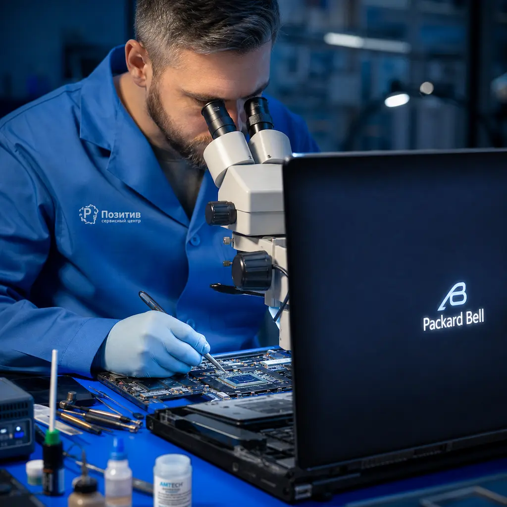 Замена видеокарты ноутбука Packard Bell в Тосно