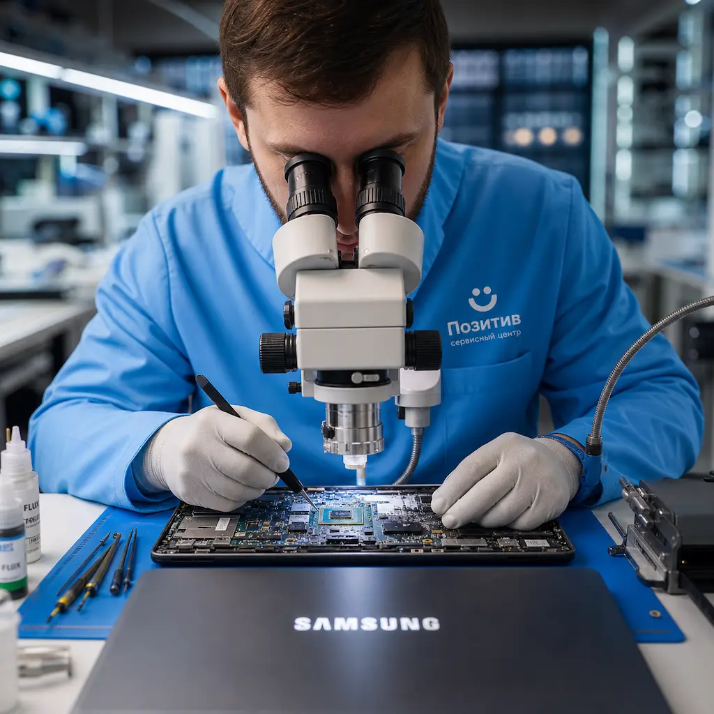 Замена видеокарты ноутбука Samsung в Тосно