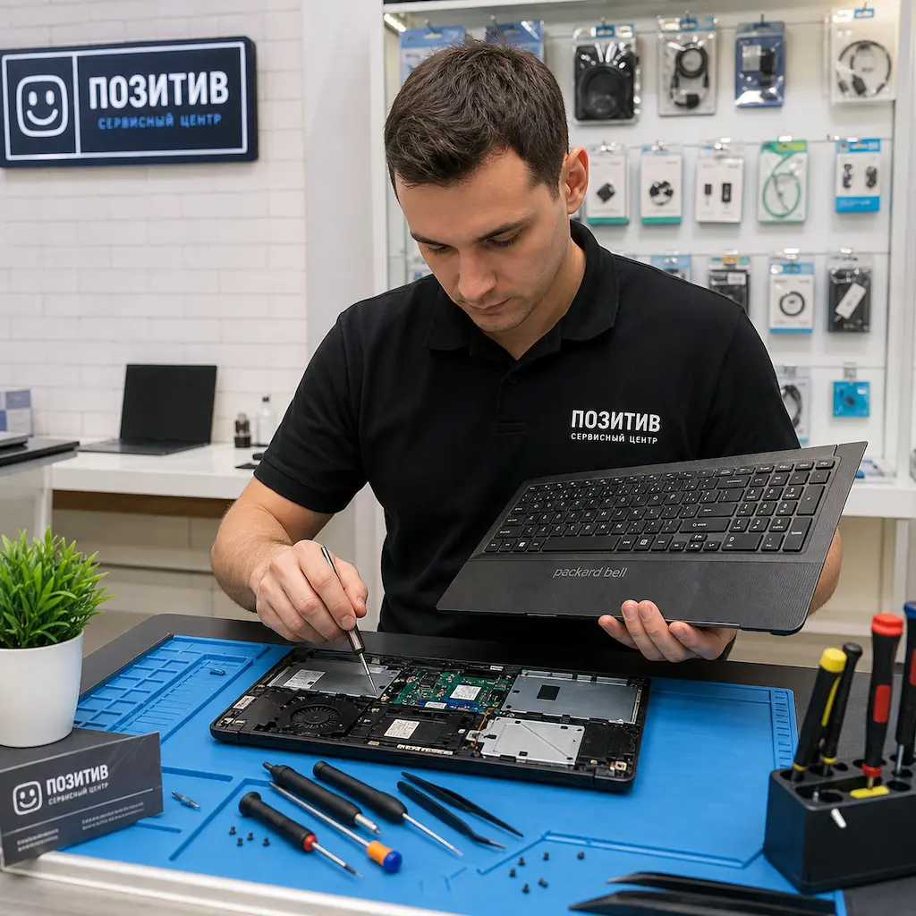 заменить клавиатуру на ноутбуке Packard Bell в Тосно