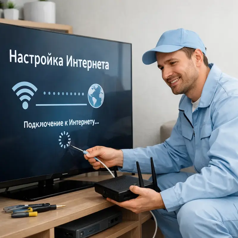 Настройка интернета на ТВ в Тосно