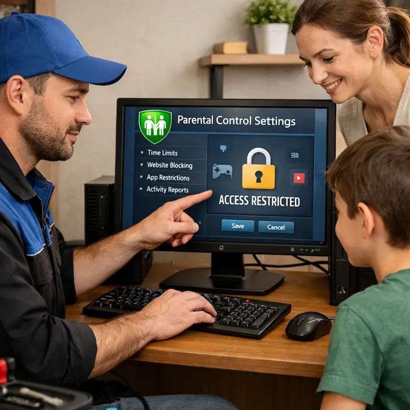 Родительский контроль на компьютере и ноутбуке в Тосно