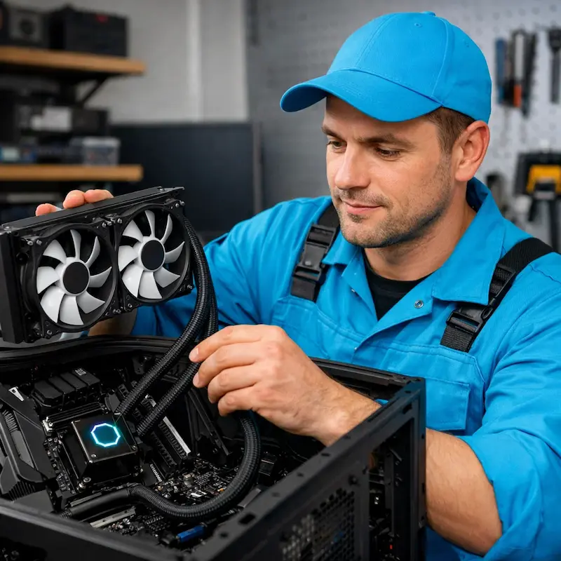 Установка водяного охлаждения на компьютер в Тосно