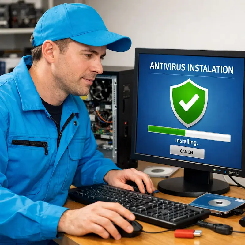 Установка антивируса на ноутбук в Тосно