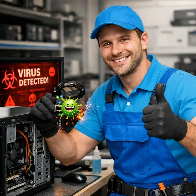 Удаление вирусов с компьютера в Тосно